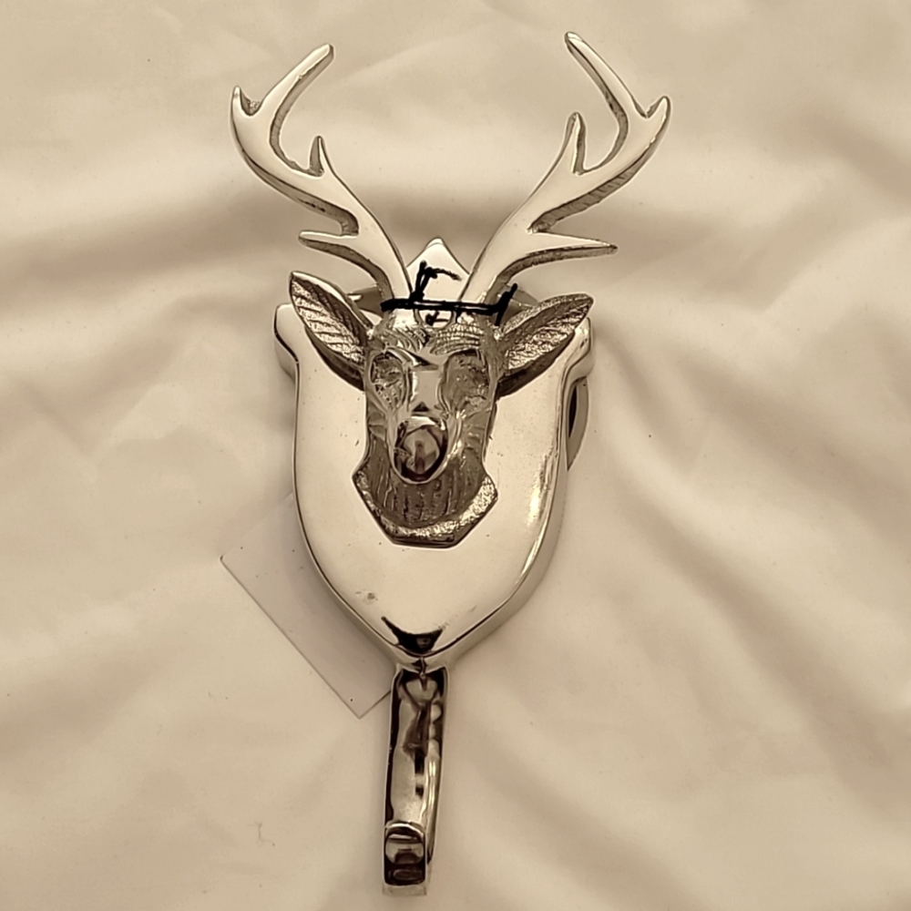 Silver Stag head hook
